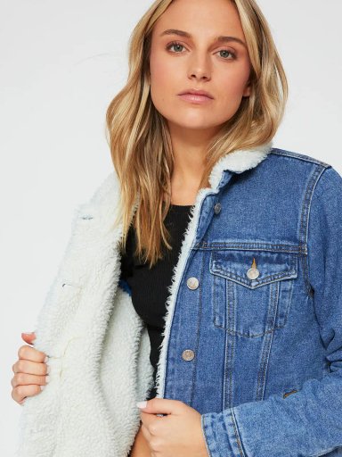 CHAQUETA MUJER INDEX ALGODÓN CORTO DENIM CHIPORRO - 3