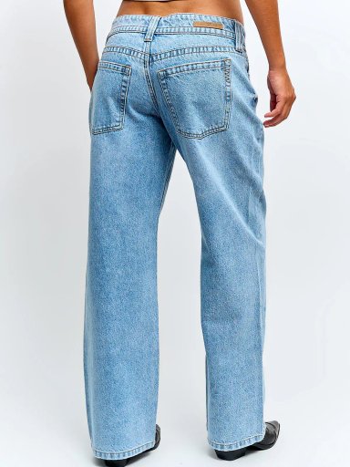JEANS MUJER INDEX ALGODÓN WIDE LEG TIRO BAJO - 3