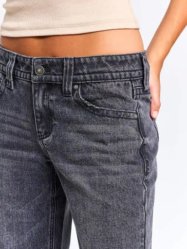JEANS MUJER INDEX ALGODÓN WIDE LEG TIRO BAJO - 4