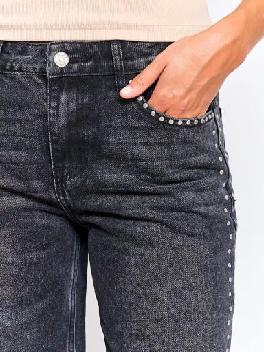 JEANS MUJER INDEX ALGODÓN RECTO TACHAS - 4