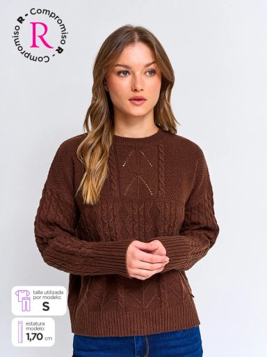 SWEATER MUJER PEPE JEANS TRENZADO - 1