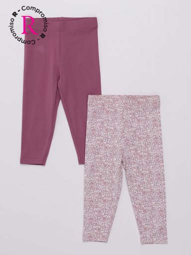 PACK CALZAS NIÑA BABY HARVEST LISA Y ESTAMPADA - 1