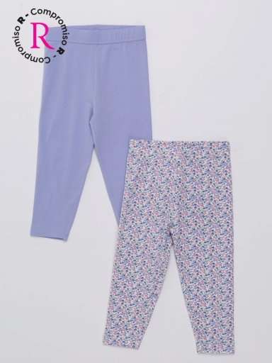 PACK CALZAS NIÑA BABY HARVEST LISA Y ESTAMPADA - 1