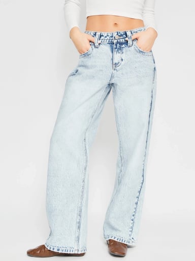 JEANS MUJER INDEX ALGODÓN WIDE LEG TIRO BAJO - 2