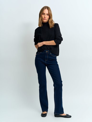 SWEATER MUJER AZIZ CUELLO TORTUGA BÁSICO TRENZADO - 4
