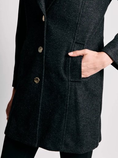 ABRIGO MUJER CACHAREL TIPO BLAZER LARGO BOTONES - 3
