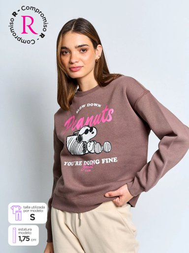 POLERÓN MUJER INDEX ALGODÓN MANGA LARGA SNOOPY - 1