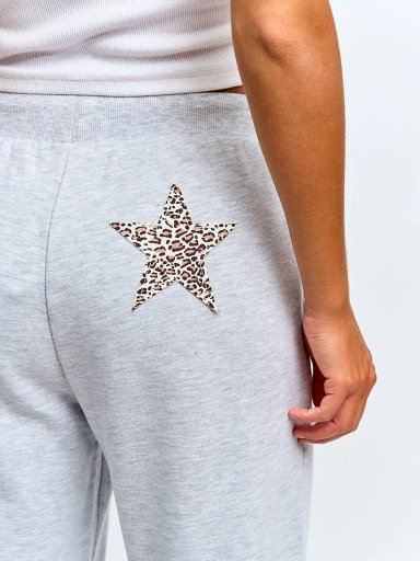 PANTALÓN DE BUZO MUJER INDEX ALGODÓN PARCHE ESTRELLA - 4