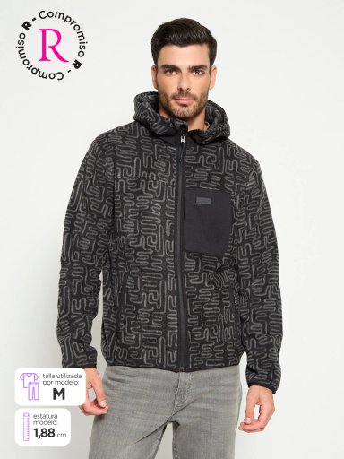 POLAR HOMBRE HALF HOODIE PRINT - 1
