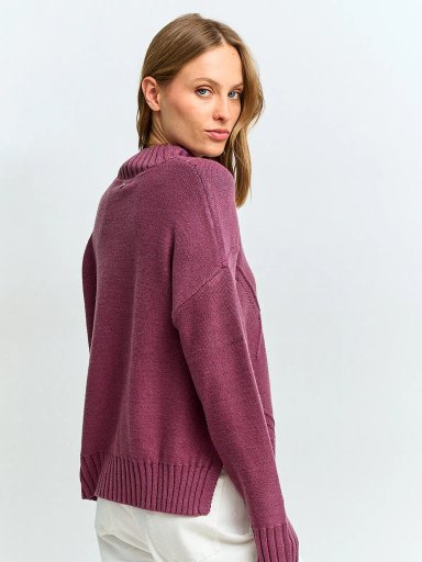 SWEATER MUJER REGATTA CUELLO MOCK MANGA LARGA TRENZA DIAGONAL - 2