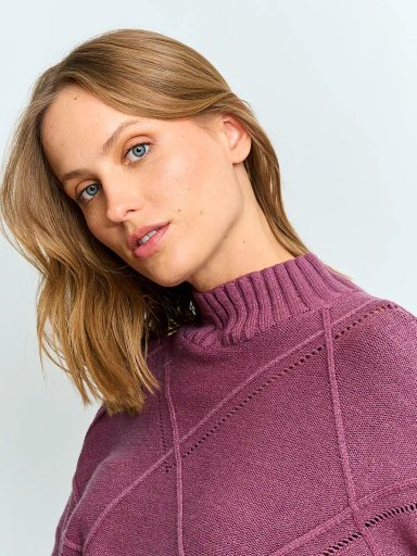 SWEATER MUJER REGATTA CUELLO MOCK MANGA LARGA TRENZA DIAGONAL - 3