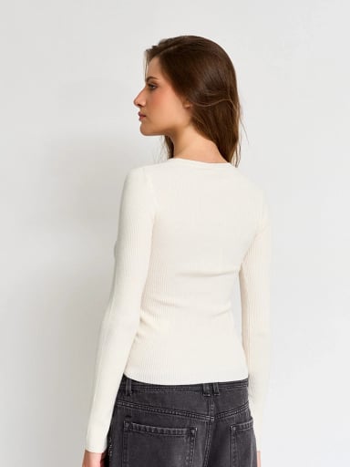 SWEATER MUJER INDEX MANGA LARGA AJUSTADO - 2