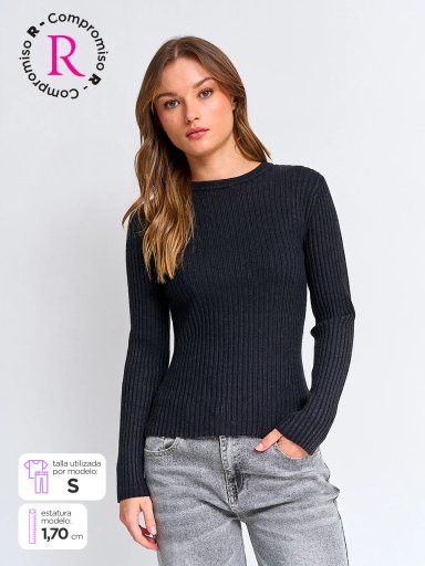 SWEATER MUJER BARBADOS RIB - 1