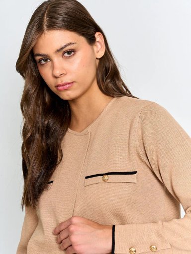 CARDIGAN MUJER CACHAREL LARGO BOTONES - 3