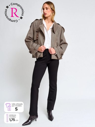 PANTALÓN MUJER CACHAREL TIPO CALZA RECTO - 1