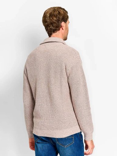 SWEATER HOMBRE CACHAREL ALGODÓN HALF ZIPPER TEXTURA - 2