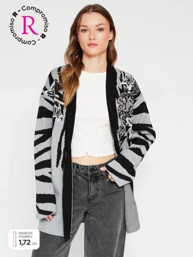 CARDIGAN MUJER BARBADOS JACQUARD - 1
