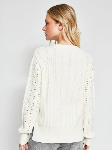 SWEATER MUJER PEPE JEANS ALGODÓN CUELLO REDONDO CALADO - 2
