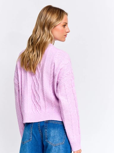 SWEATER MUJER INDEX MANGA LARGA TRENZADO - 2