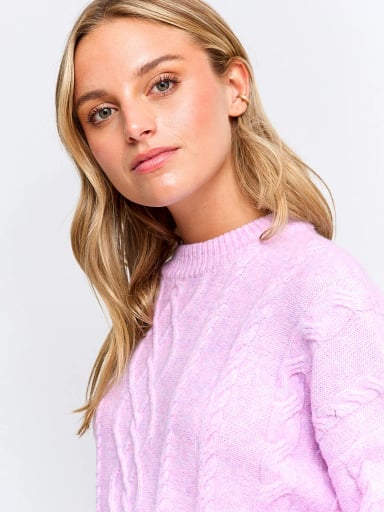SWEATER MUJER INDEX MANGA LARGA TRENZADO - 3