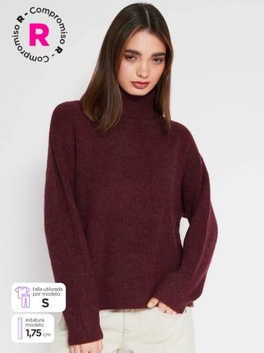 SWEATER MUJER INDEX MANGA LARGA BÁSICO - 1