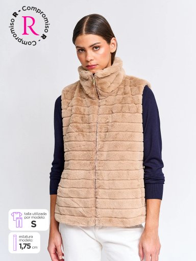 CHAQUETA MUJER CACHAREL CUELLO ALTO PELOS - 1