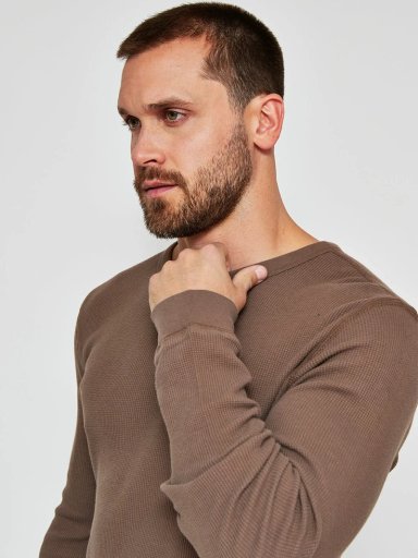 POLERA HOMBRE BARBADOS ALGODÓN MANGA LARGA LAVADA - 3