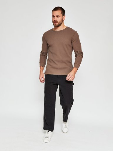 POLERA HOMBRE BARBADOS ALGODÓN MANGA LARGA LAVADA - 4
