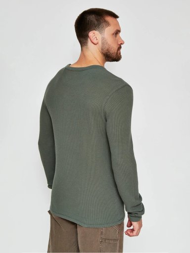 POLERA HOMBRE BARBADOS ALGODÓN MANGA LARGA LAVADA - 2