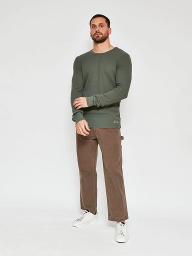 POLERA HOMBRE BARBADOS ALGODÓN MANGA LARGA LAVADA - 4
