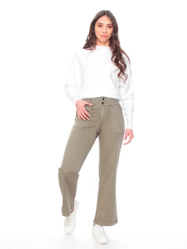 PANTALÓN MUJER WADOS ALGODÓN CARGO TIRO ALTO - 1