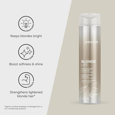PACK JOICO BLONDE LIFE BRIGHTENING CHAMPÚ 300 ML + ACONDICIONADOR  250 ML  - 4