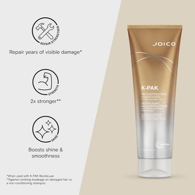 PACK JOICO K-PAK RECONSTRUCTING CHAMPÚ 300 ML + ACONDICIONADOR  250 ML  - 5