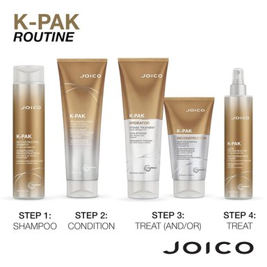 PACK JOICO K-PAK RECONSTRUCTING CHAMPÚ 300 ML + ACONDICIONADOR  250 ML  - 6