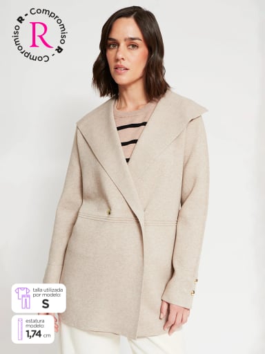 CARDIGAN MUJER CACHAREL LARGO BOTONES - 1