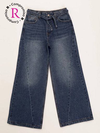 JEANS NIÑA INDEX WIDE CINTURÓN - 1