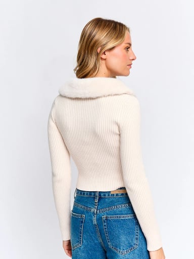 SWEATER MUJER INDEX MANGA LARGA CUELLO PELOS - 2
