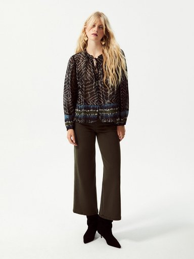 BLUSA MUJER SFERA MANGA LARGA PRINT - 1
