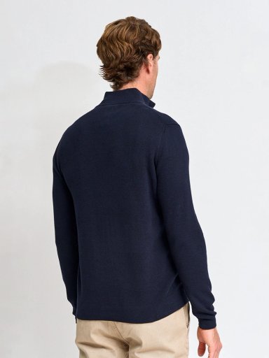 SWEATER HOMBRE CACHAREL ALGODÓN HALF ZIPPER TEXTURA - 2