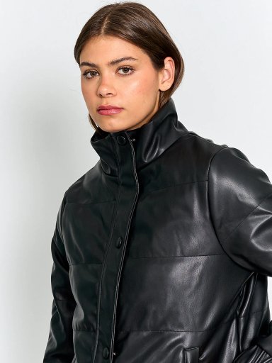 CHAQUETA MUJER AZIZ MANGA LARGA EFECTO PIEL - 3