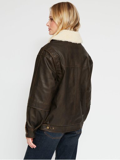 CHAQUETA MUJER INDEX BOMBER EFECTO PIEL - 2