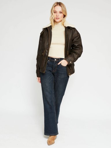 CHAQUETA MUJER INDEX BOMBER EFECTO PIEL - 4