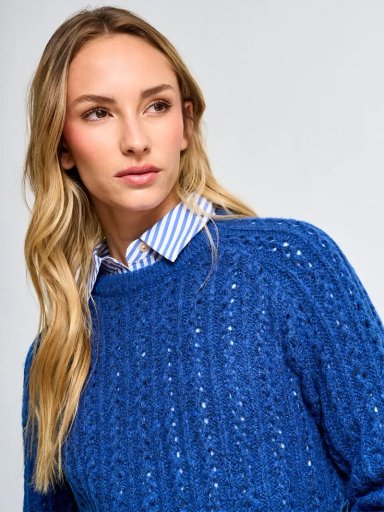 SWEATER MUJER REGATTA MANGA LARGA TRENZADO - 3