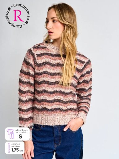 SWEATER MUJER REGATTA MANGA LARGA TRENZADO - 1