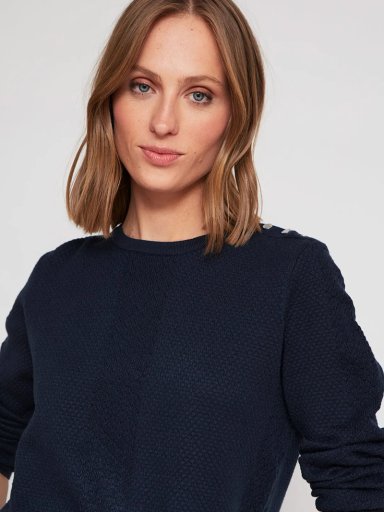 SWEATER MUJER CACHAREL CUELLO REDONDO MANGA LARGA PERLAS - 4