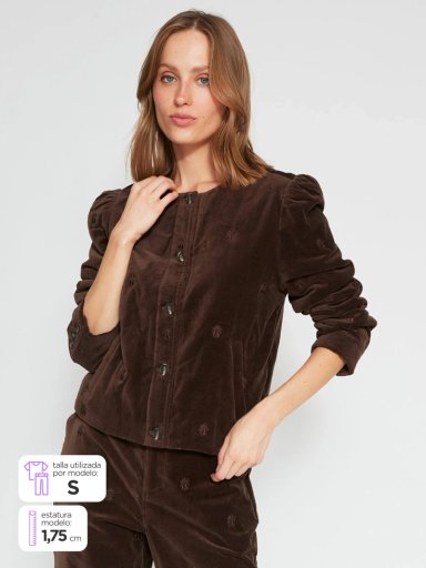 CHAQUETA MUJER TATIENNE ALGODÓN PADDING BORDADA - 1