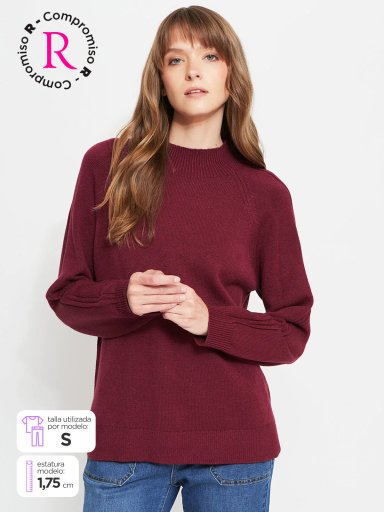 SWEATER MUJER AZIZ CUELLO MOCK - 1