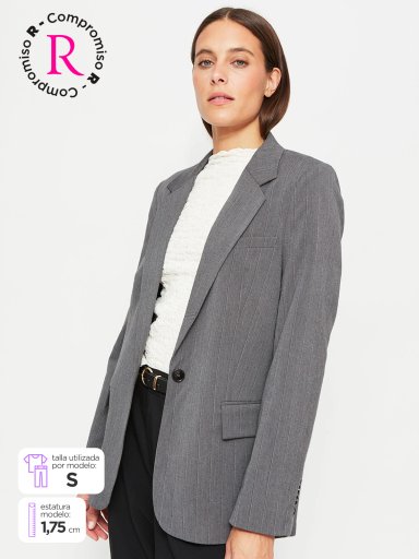 BLAZER MUJER MARQUIS RAYADO - 1