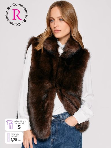 CHAQUETA MUJER MARQUIS SIN MANGAS PELOS - 1
