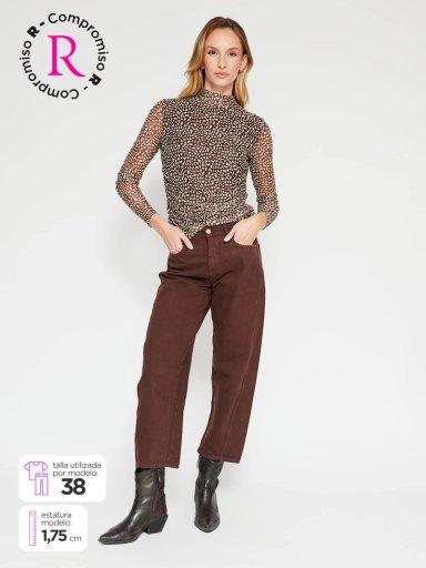 JEANS MUJER TATIENNE ALGODÓN BARREL - 1